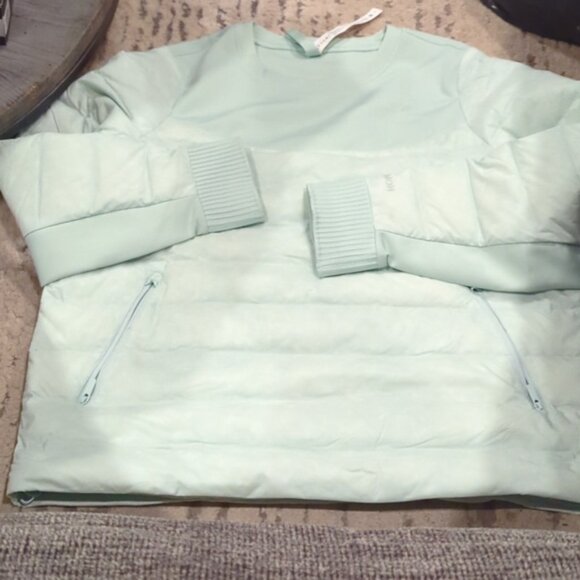 Lululemon Down and Around Crew Delicate Mint like new - Picture 10 of 11